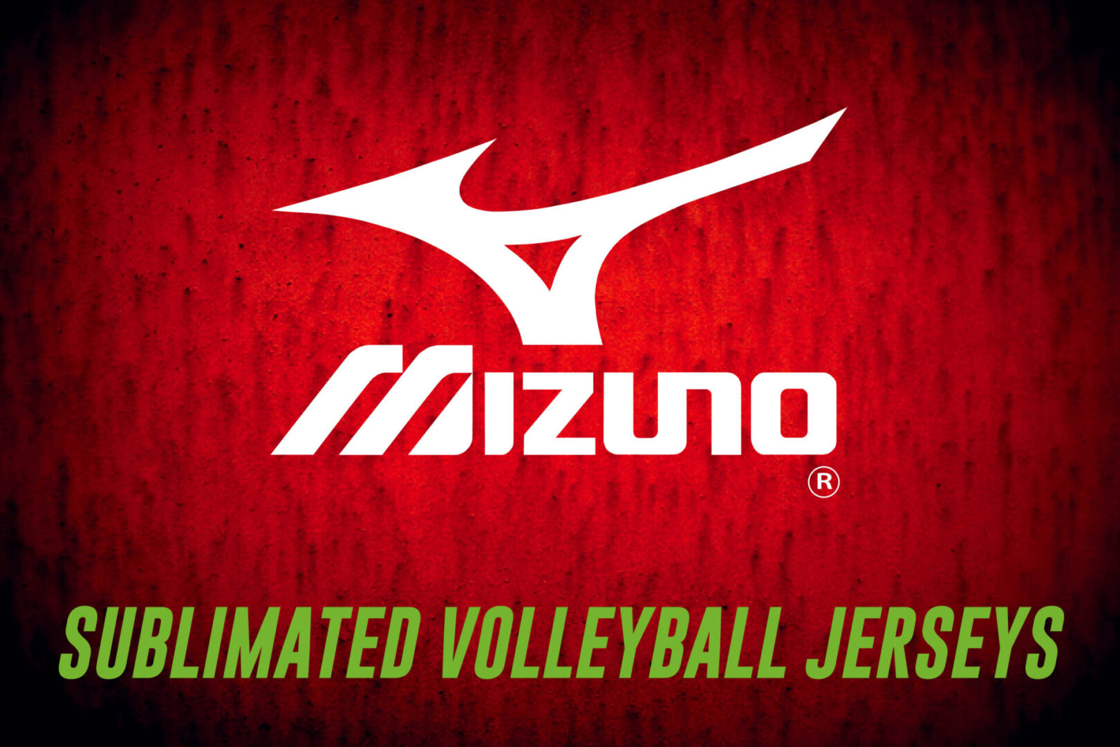 A red background with the mizuno logo.
