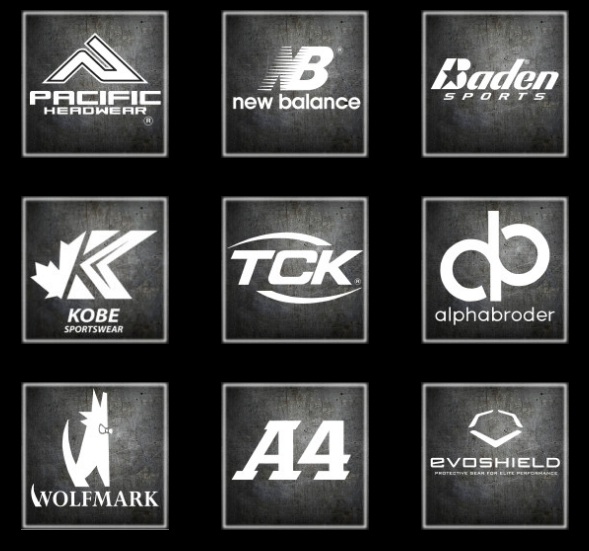 A series of logos that include new balance, pacific instruments, new balance, boden sports, tck, volmark, and a 4